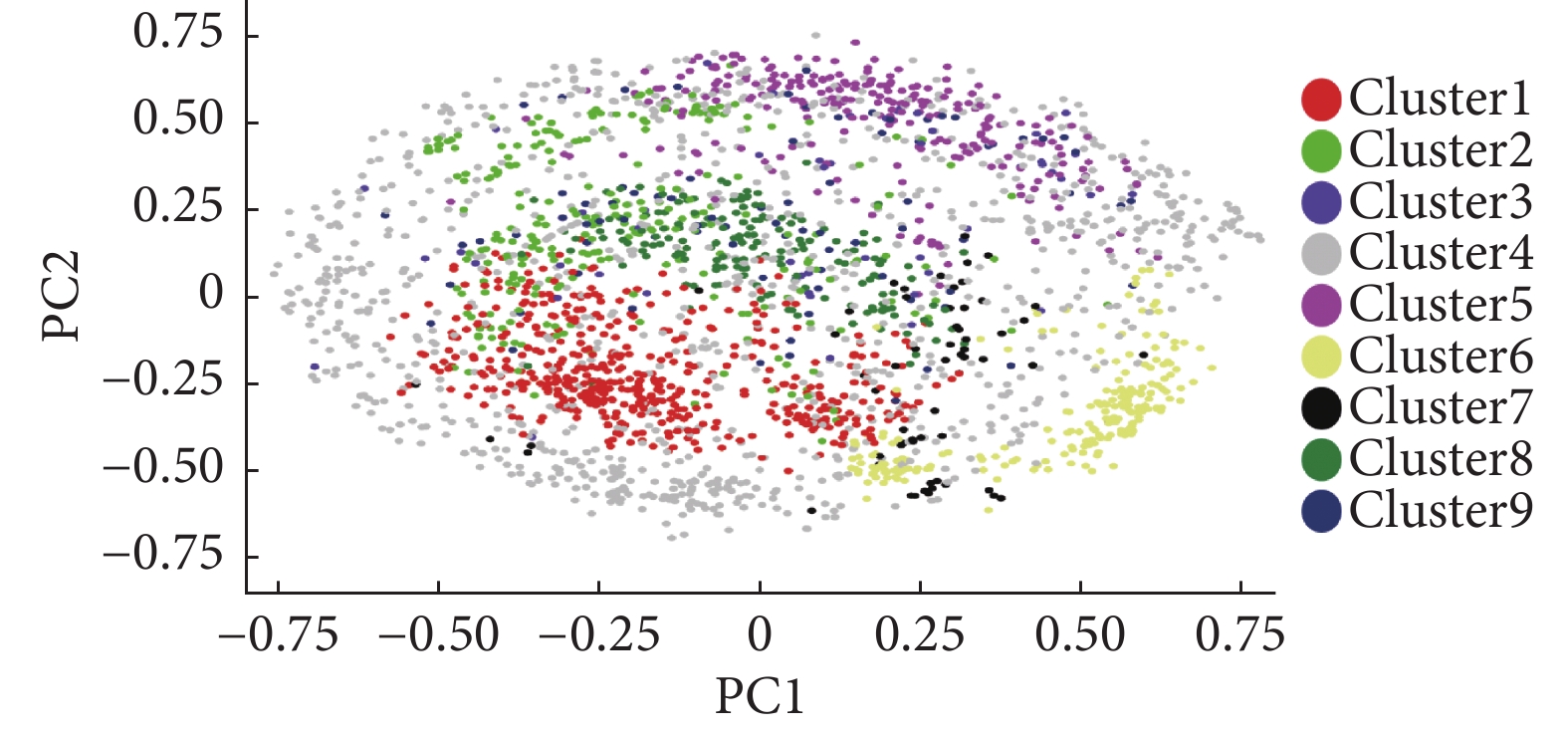 聚类分析结果可视化，展示不同数据簇的分布